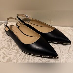 NWOT COACH Women's Vae Leather Studded Slingback Flats